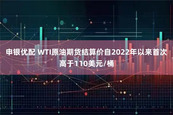 申银优配 WTI原油期货结算价自2022年以来首次高于110美元/桶